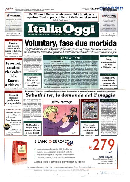 Italia oggi : quotidiano di economia finanza e politica